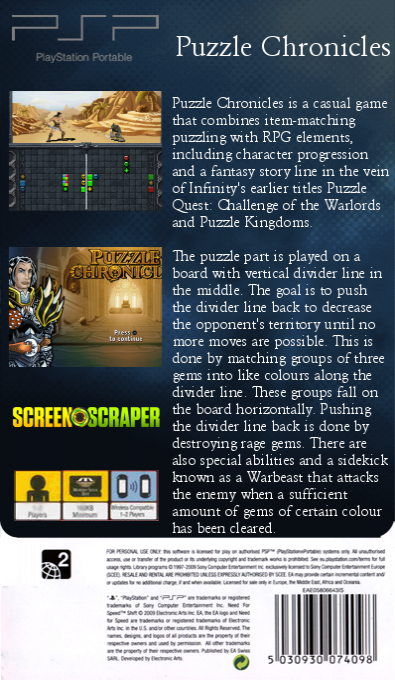 Puzzle Chronicles — box-2D-back (SS)