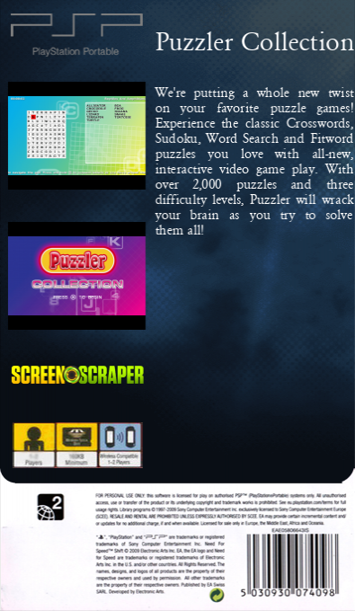 Puzzler Collection — box-2D-back (SS)