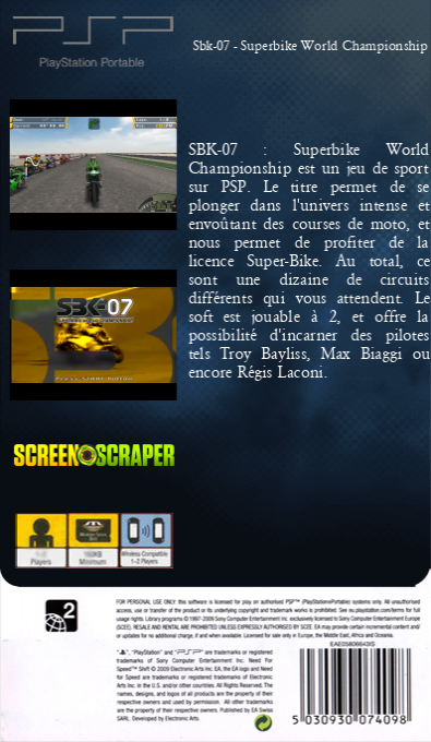Sbk-07 - Superbike World Championship — box-2D-back (SS)