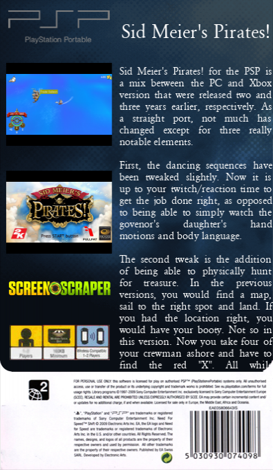 Sid Meier's Pirates! — box-2D-back (SS)