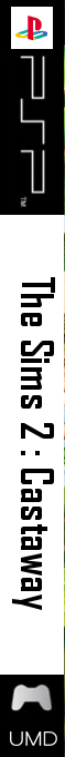 Sims 2 - Castaway, The — box-2D-side (EU)
