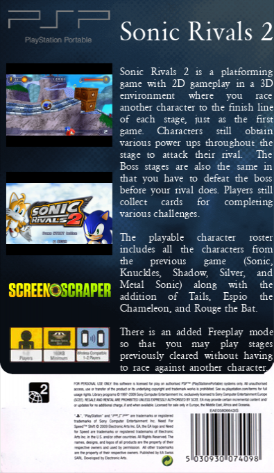Sonic Rivals 2 — box-2D-back (SS)