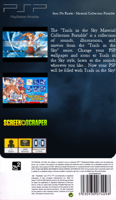 Sora no Kiseki - Material Collection Portable — box-2D-back (SS)