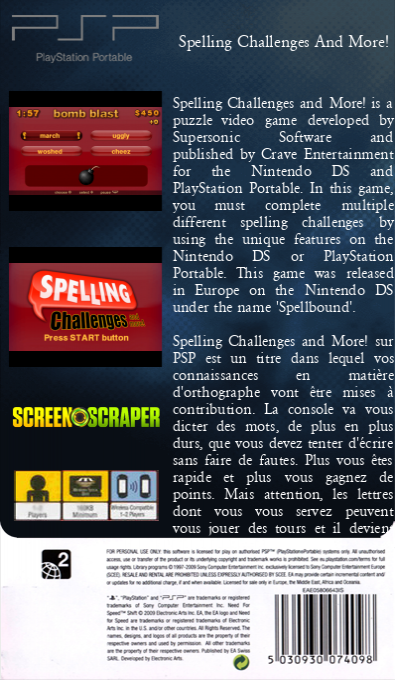 Spelling Challenges And More! — box-2D-back (SS)