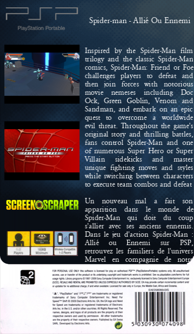 Spider-man - Allié Ou Ennemi — box-2D-back (SS)