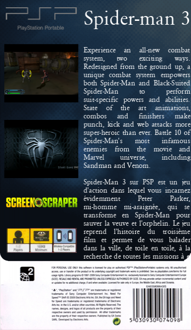 Spider-man 3 — box-2D-back (SS)