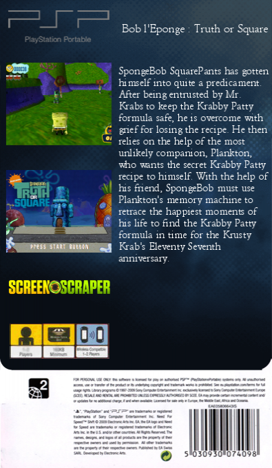 SpongeBob's Truth or Square — box-2D-back (SS)