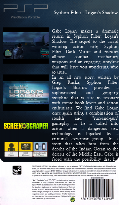 Syphon Filter - Logan's Shadow — box-2D-back (SS)