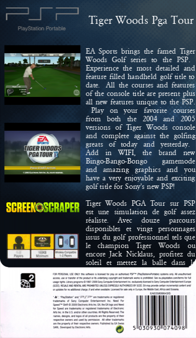Tiger Woods PGA Tour — box-2D-back (SS)