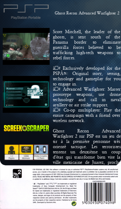Ghost Recon Advanced Warfighter 2 — box-2D-back (SS)