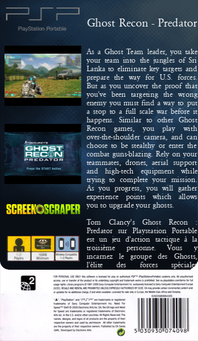 Ghost Recon - Predator — box-2D-back (SS)