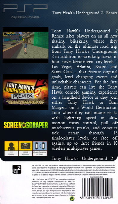Tony Hawk's Underground 2 Remix — box-2D-back (SS)