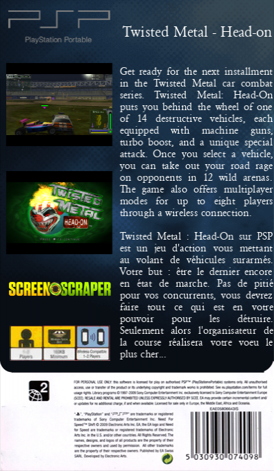 Twisted Metal - Head-On — box-2D-back (SS)