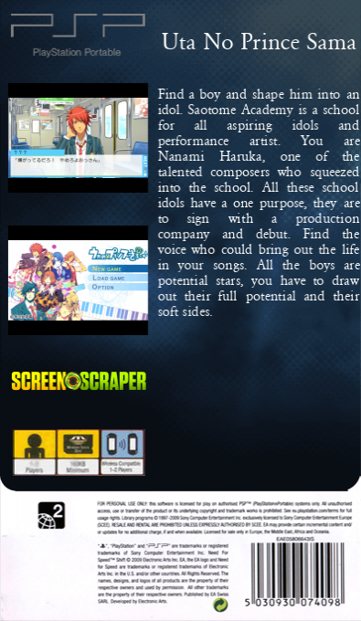 Uta no Prince-sama — box-2D-back (SS)