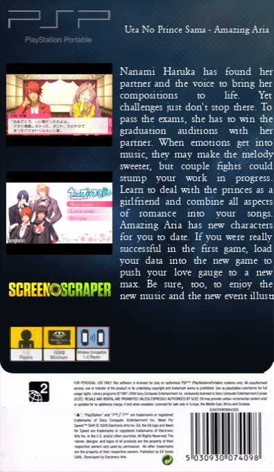 Uta no Prince-sama - Amazing Aria — box-2D-back (SS)