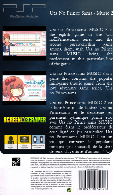 Uta no Prince-sama - Music 2 — box-2D-back (SS)