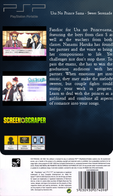 Uta No Prince Sama - Sweet Serenade — box-2D-back (SS)