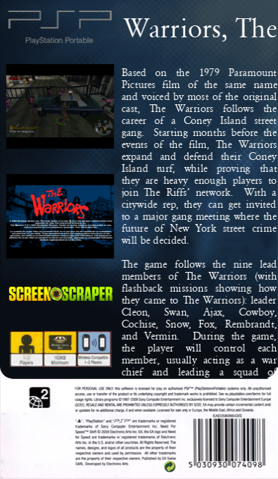 Warriors, The — box-2D-back (SS)