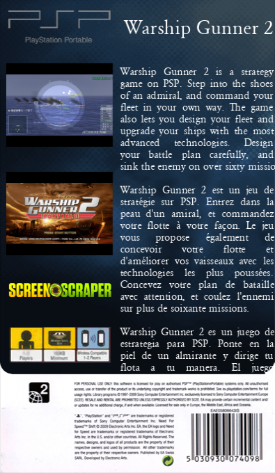 Warship Gunner 2 Portable — box-2D-back (SS)