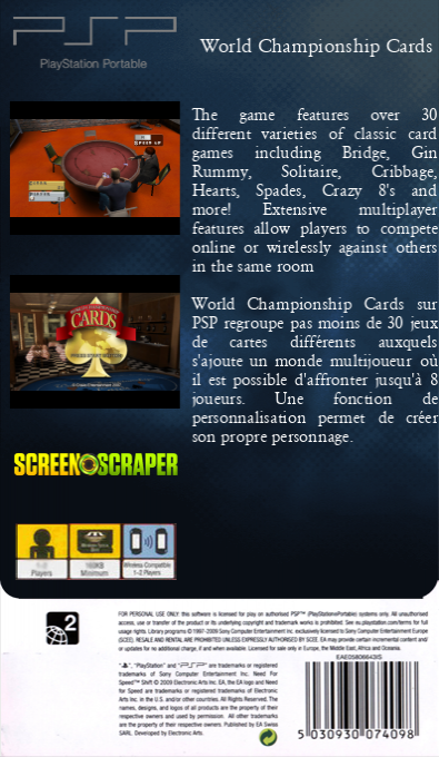 World Championship Cards — box-2D-back (SS)