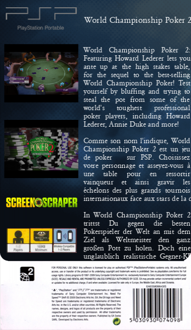 World Championship Poker 2 featuring Howard Lederer — box-2D-back (SS)