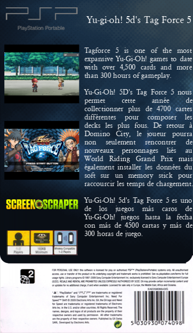 Yu-gi-oh! 5d's Tag Force 5 — box-2D-back (SS)