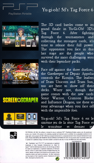 Yu-gi-oh! 5d's Tag Force 6 — box-2D-back (SS)