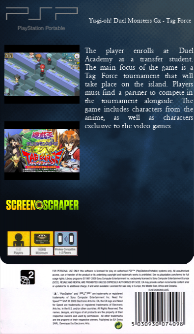 Yu-Gi-Oh! Duel Monsters GX Tag Force — box-2D-back (SS)