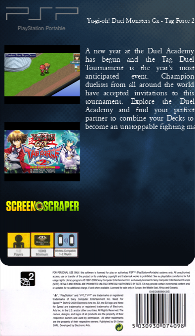 Yu-Gi-Oh! Duel Monsters GX - Tag Force 2 — box-2D-back (SS)