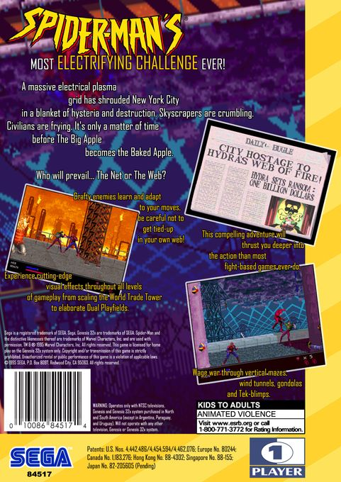 Spider-man - Web Of Fire — box-2D-back (US)