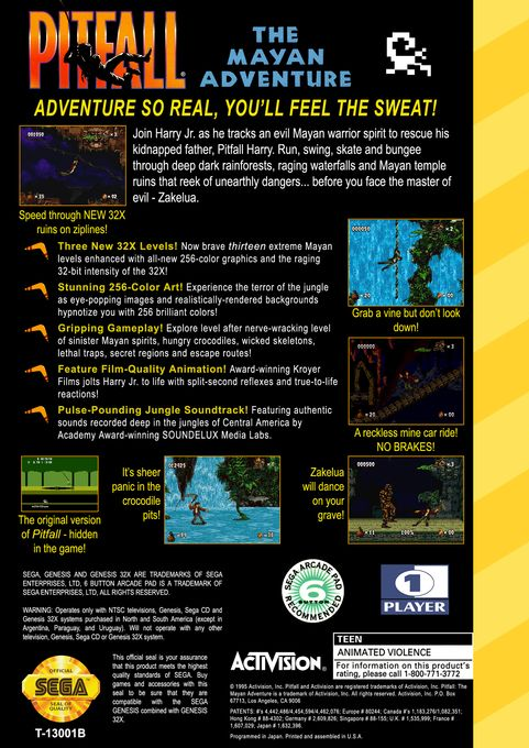 Pitfall - The Mayan Adventure — box-2D-back (US)