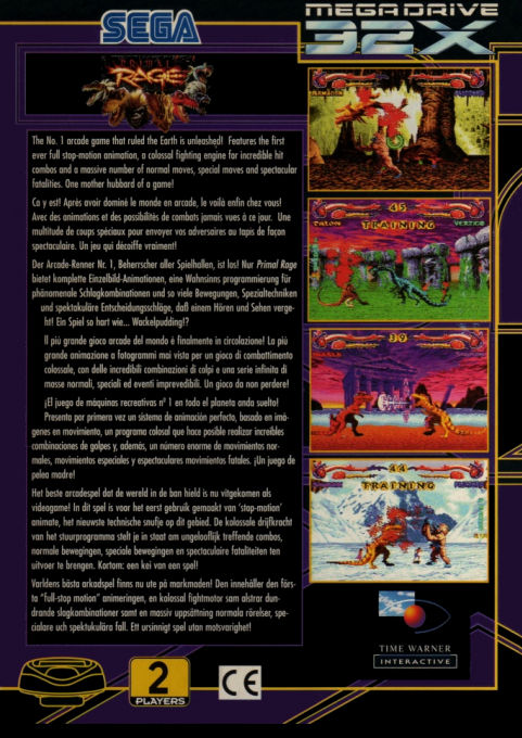 Primal Rage — box-2D-back (EU)