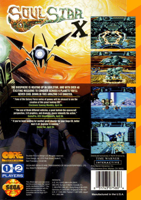 Soulstar X — box-2D-back (US)