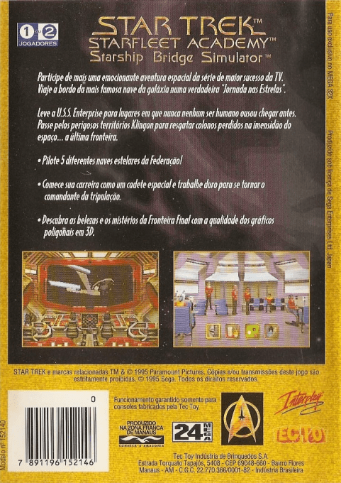 Star Trek - Starfleet Academy Starship Bridge Simulator — box-2D-back (BR)