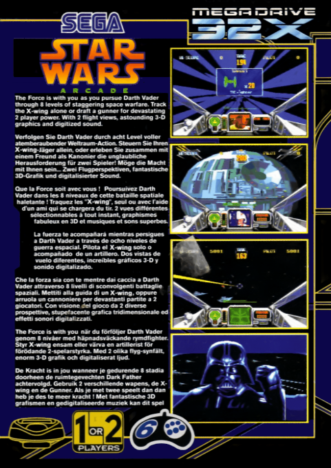Star Wars Arcade — box-2D-back (EU)