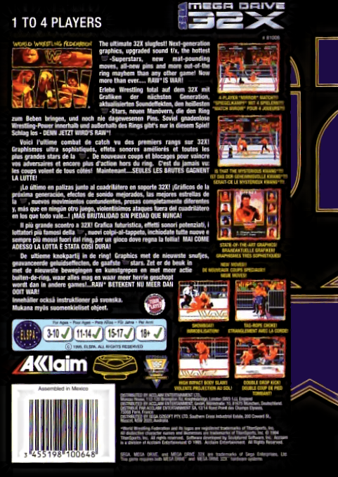 Wwf Raw — box-2D-back (EU)