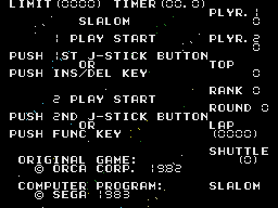 Space Slalom — sstitle (JP)