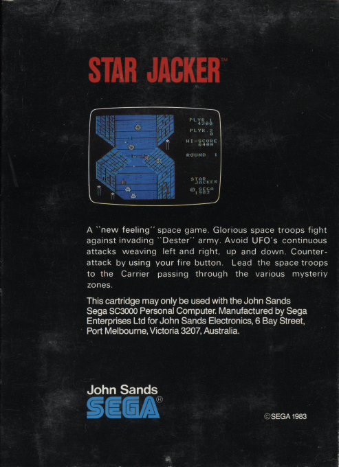 Star Jacker — box-2D-back (AU)