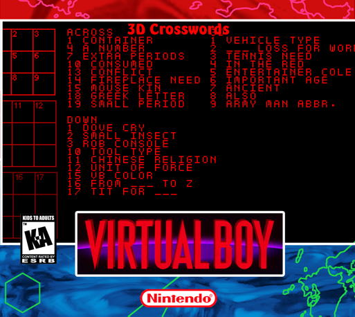3D Crosswords box art