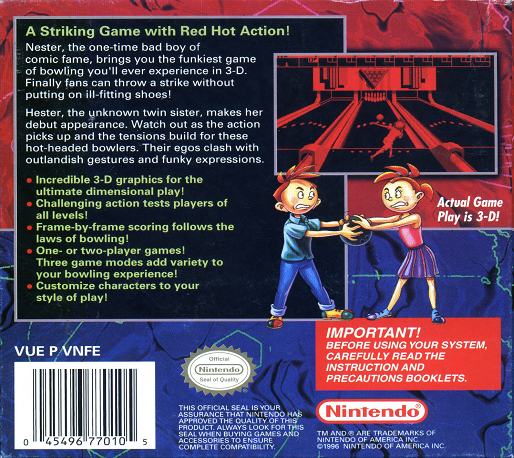 Nester's Funky Bowling — box-2D-back (US)