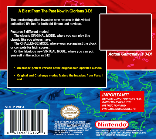 Space Invaders Virtual Collection — box-2D-back (US)