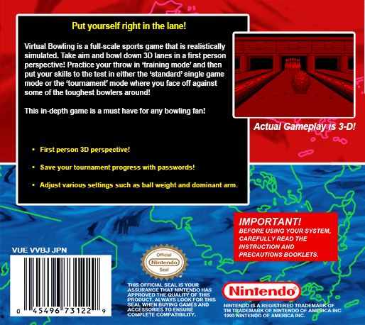 Virtual Bowling — box-2D-back (US)