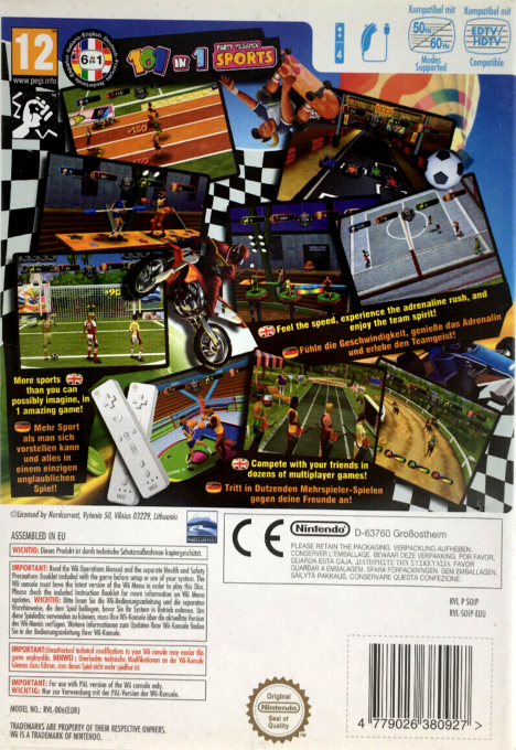 101 In 1 Sports - Party Megamix — box-2D-back (DE)