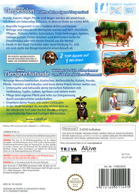 2 in 1 - Meine Tierpension Meine Tiersprechstunde — box-2D-back (EU)