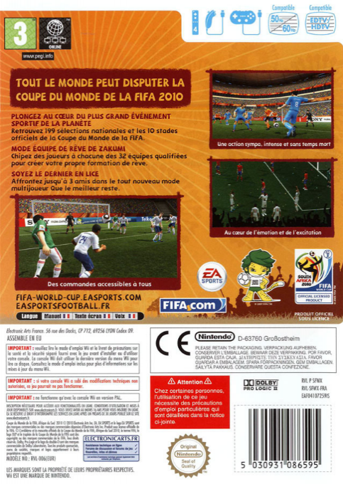 Coupe Du Monde De La Fifa - Afrique Du Sud 2010 — box-2D-back (FR)