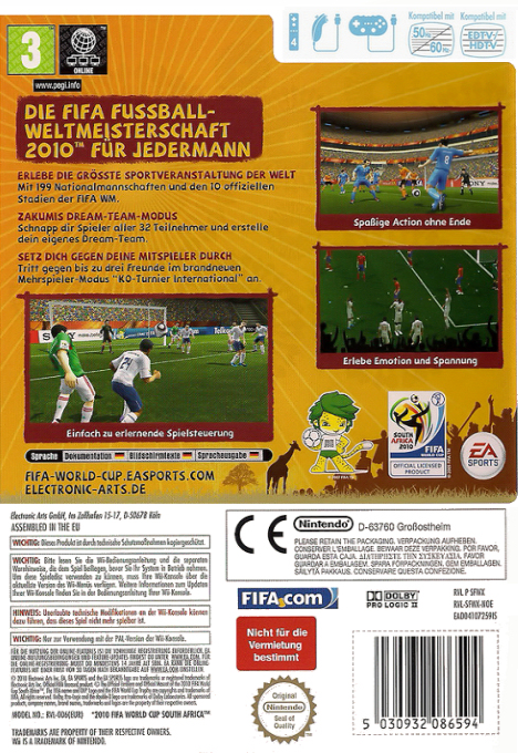 Coupe Du Monde De La Fifa - Afrique Du Sud 2010 — box-2D-back (DE)