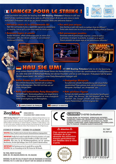 Amf Bowling Pinbusters! — box-2D-back (EU)