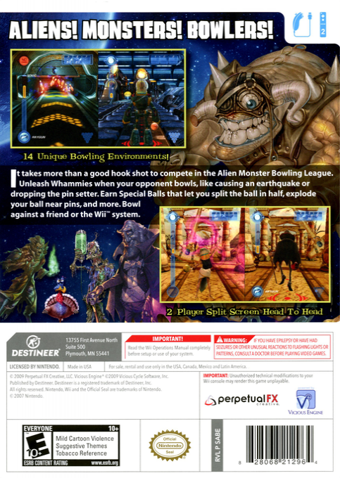 Alien Monster Bowling League — box-2D-back (US)
