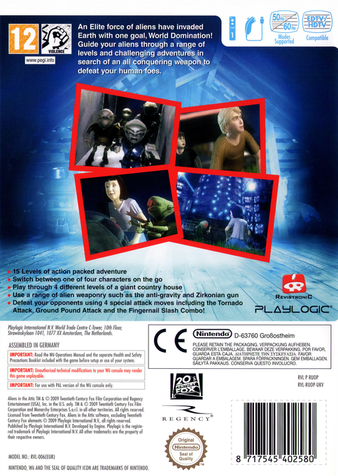 Aliens in the Attic — box-2D-back (EU)