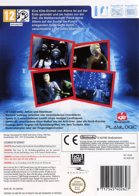 Aliens in the Attic — box-2D-back (DE)